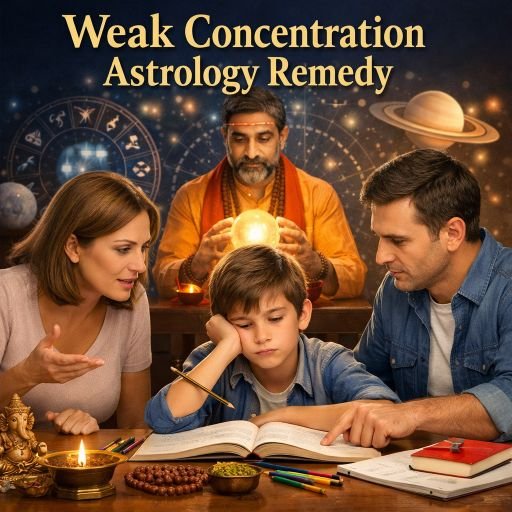 weak concentration astrology remedy